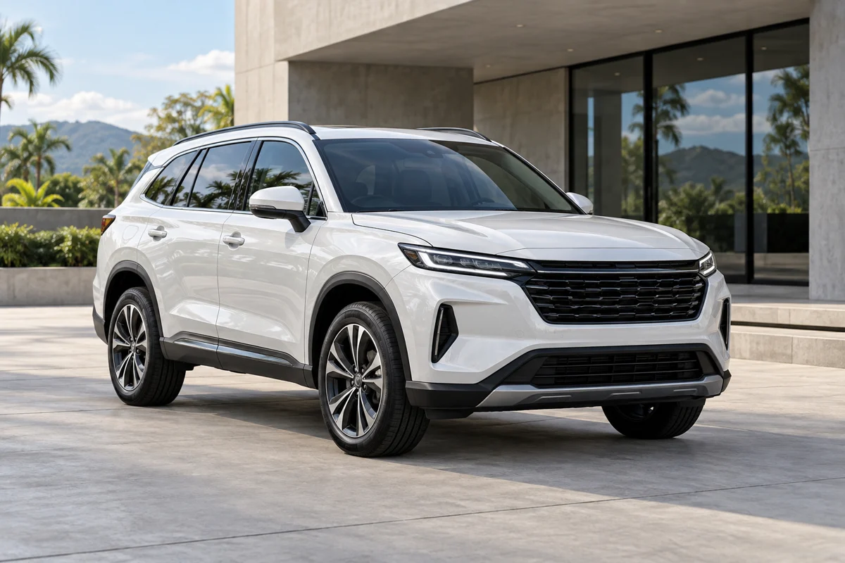 ภาพจำลองรถ SUV สีขาว